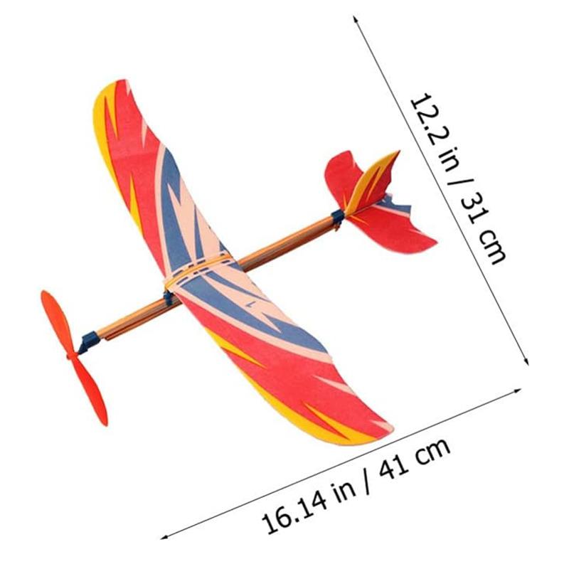 5/10 Pezzi Aeroplano Modello a Elastico Aliante Aerei Aereo Bombardiere Favore per Festa di Compleanno Giocattoli da Interno Esterno per Bambini