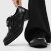 Cleanfit pointed derby shoes upturned pleated thick sole heightening wizard shoes casual men's shoes-A15
