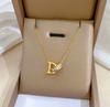 SHC43A-SHC68A Custom Fashion Pendant Necklaces Women's Jewelry Stainless Steel Chokers Pearl Chains Necklace Set for Women Girls