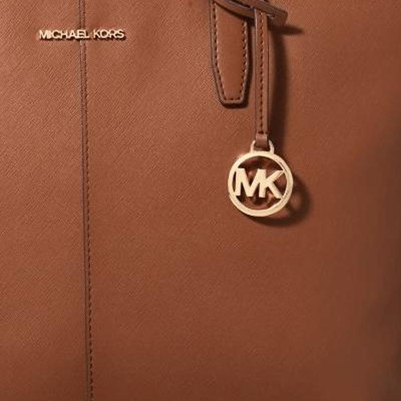 Michael Kors Jet Set Brand Logo Open Closure Tote Bag Tote Bag Shopping Bag Hand Coated Canvas Shoulder Bag Medium Women's Brown
