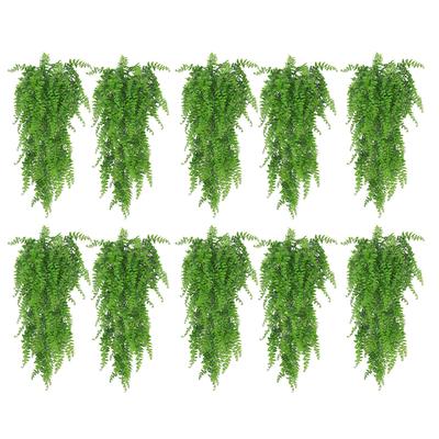 10PCS Artificial Hanging Plants Plastic Persian Fern Vines Fake Greenery Plants for Indoor Outdoor