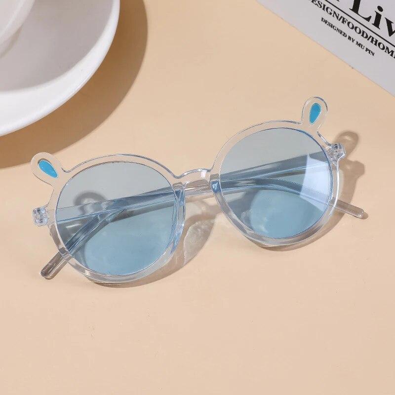 Cute Cat Ear Sunglasses for Girls Boys Vintage Cartoon Animal Sun Protection Outdoor Eye Wear Children Fashion Accessories