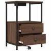 Nightstand Set of 2 Brown Oak Effect 40 x 31 x 60 cm