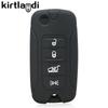 Key Holder Silicone Key Case Cover for Jeep Renegade Compass 2016 2019 2020 2021 2/3/4 Button Remote Fob Protection Flip Folding