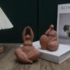 1pc, Sandstone Resin  Chubby Woman Statue  Handmade Sandstone Abstract Art Home Living Room Office Cabinet Tabletop Entryway Dec