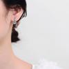 S925 Sterling Silver Moissanite S-shaped Stud Earrings - Light Luxury European & American Style for Women