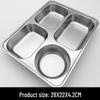 Zhaoran Stainless Steel Compartment Meal Plate