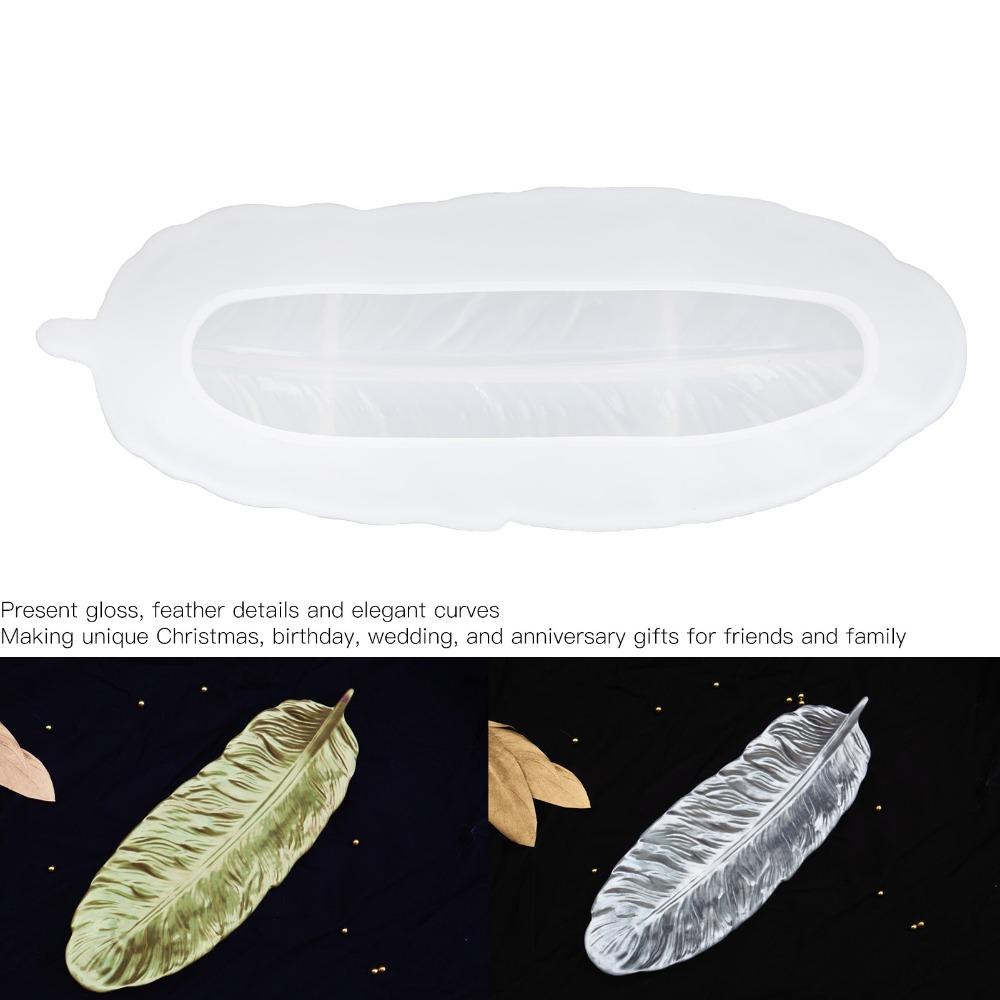 White Silicone Mold Feather DIY Resin Mold Jewelry Tools Resin Casting Mold  Resin Casting