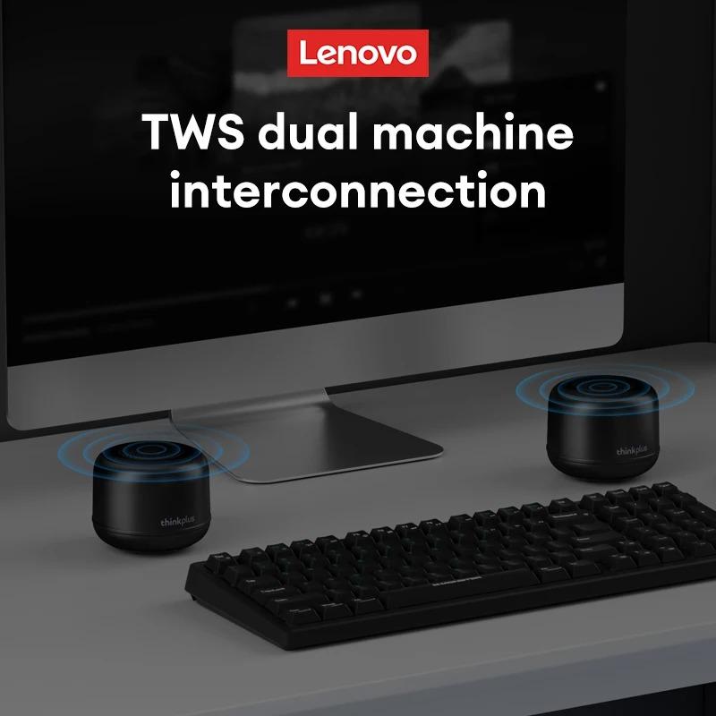 New Lenovo K14 Portable Hifi Bluetooth5.4 Wireless Speakers Pair Two Speakers Via TWS for Stereo Sound Subwoofer Speaker