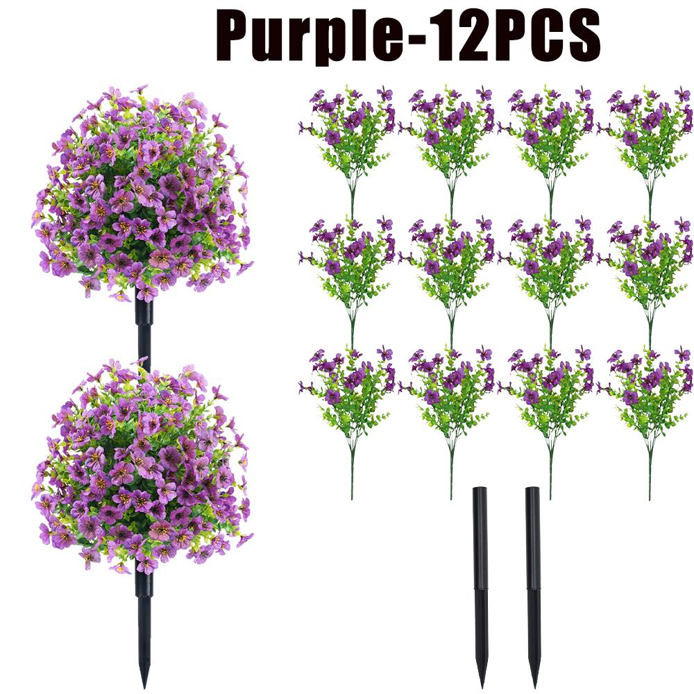 Fake Flowers Outdoor UV Resistant Faux Plants For Outside Yard Wedding Indoor Home Kitchen Farmhouse Decor Artificial Plants