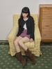 POMME Frill Check Blouse (Black)