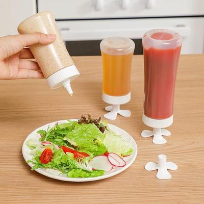 210/350Ml Condiment Squeeze Bottle Inverteable Honey/Ketchup/Jam/Salad Containers Dressing Dispensers Lunchbox Squeezable Jars