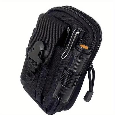 1Pc Unisex Tactical Waist Bag - Heavy-Duty Multi-Functional Belt Bag with Adjustable Strap, Secure Zipper Closure, Lightweight