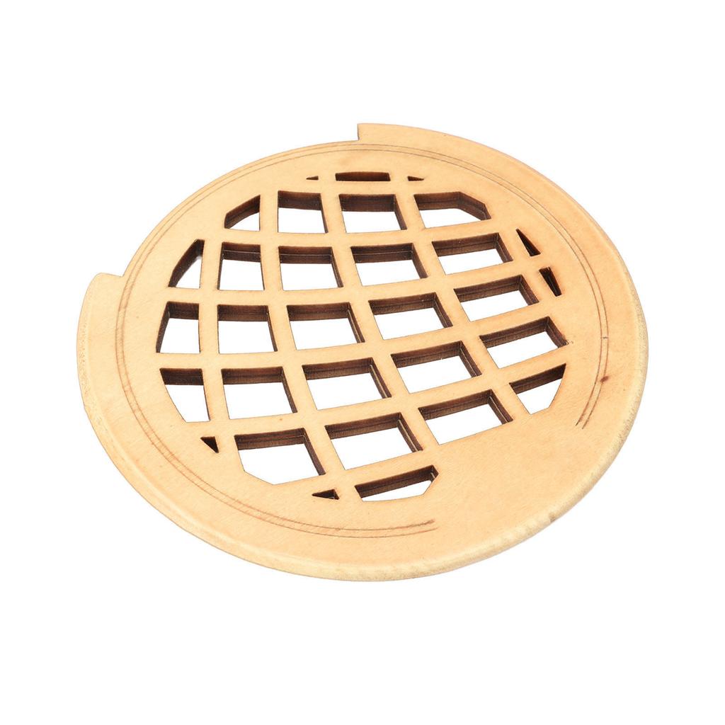 Guitar Sound Hole Cover Hollow Design Wooden Soundhole Protector Cover for 41in Acoustic Guitars Light Wood Color