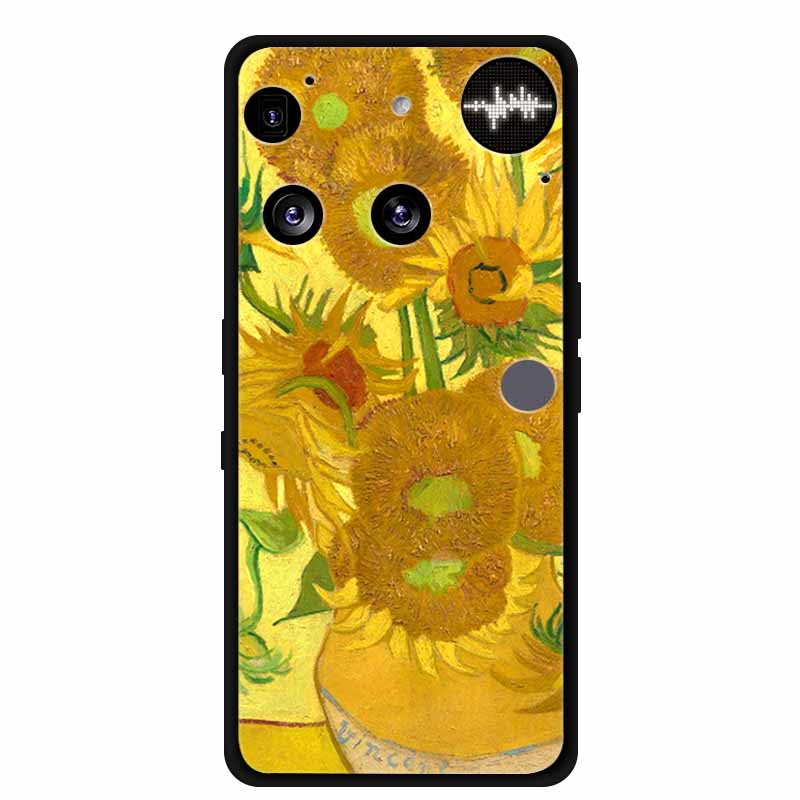 Flowers Case For Nothing Phone 3 Phone3 Soft Silicone Phone Cover Funda Black TPU Protective Bumper Coque for Nothing Phone (3)