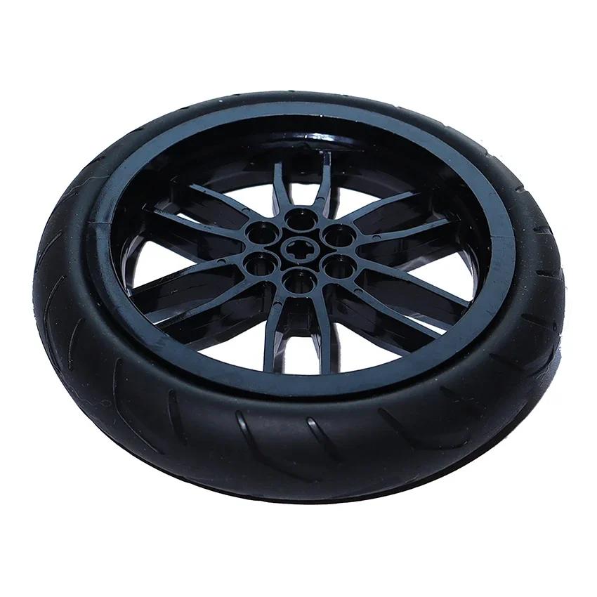 Car Truck Wheels Hub Bricks MOC Technical Tire Wheel Cross Hole Set Motorcycle Tyre & Rim Construction Building Blocks