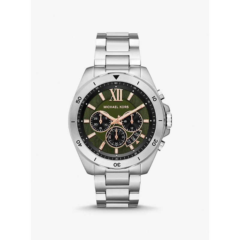 Мужские часы Michael Kors Oversized Brecken серебристого тона MK8984 серебряный