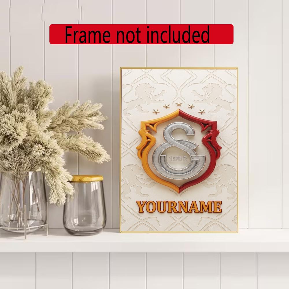 Galatasaray Customize Your Name Diamond Painting Round Diamond Rhinestones Mosaic Diamond Embroidery Wall Paintings Rhinestones Gift Frameless