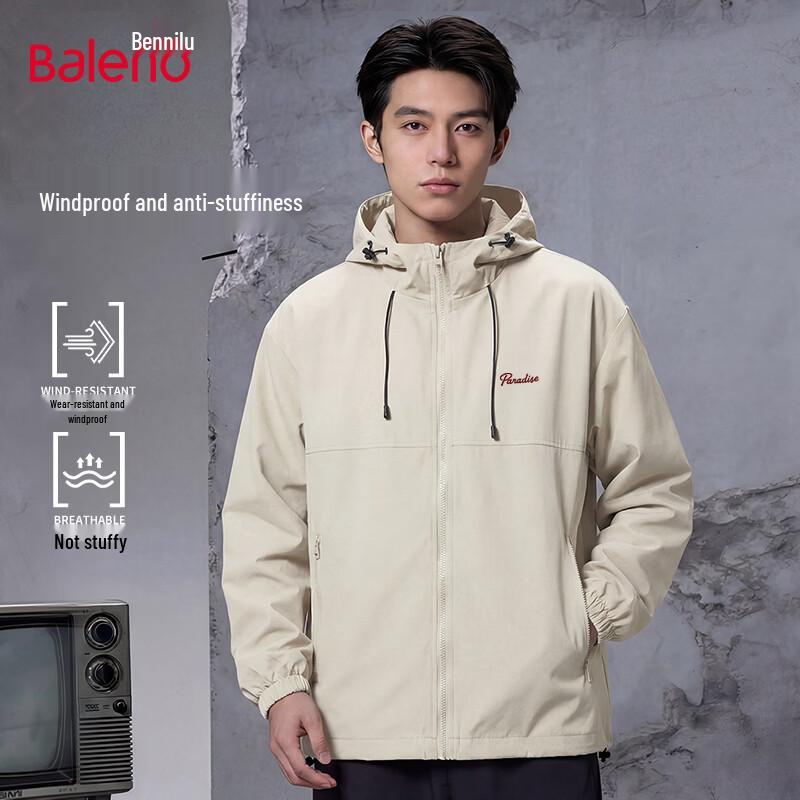Baleno Men's Spring/Autumn Hooded Windbreaker Jacket