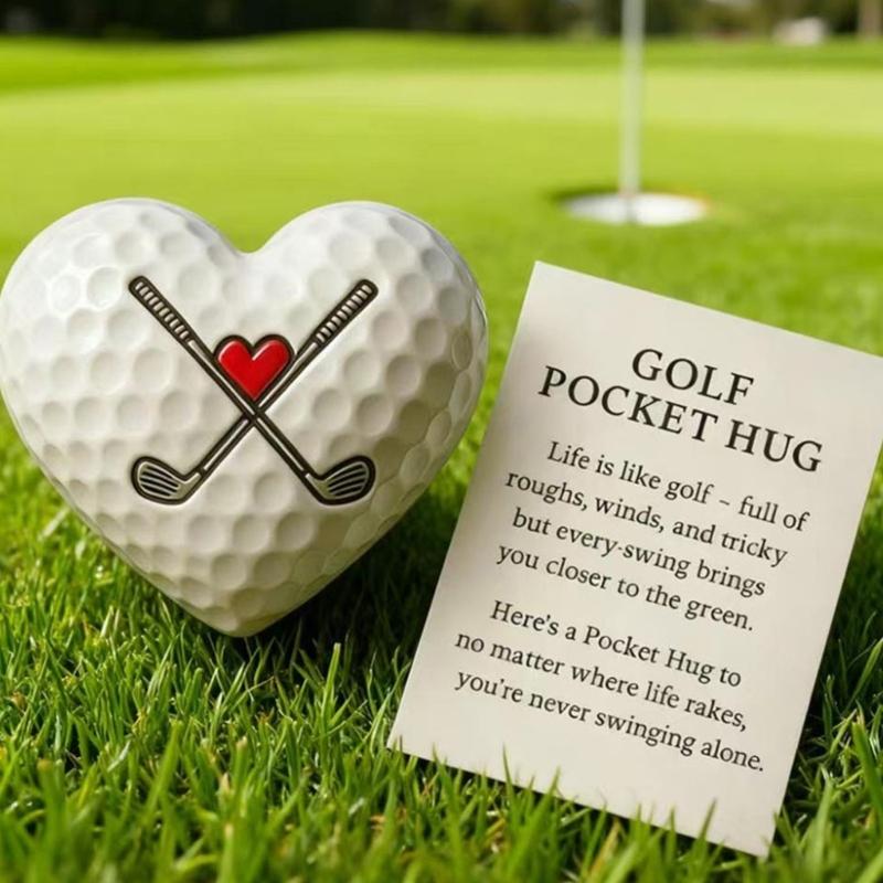Motivational Golf Pocket Charm Heart Shape Resin Tokens For Player Unique Ball Marker With Life Note