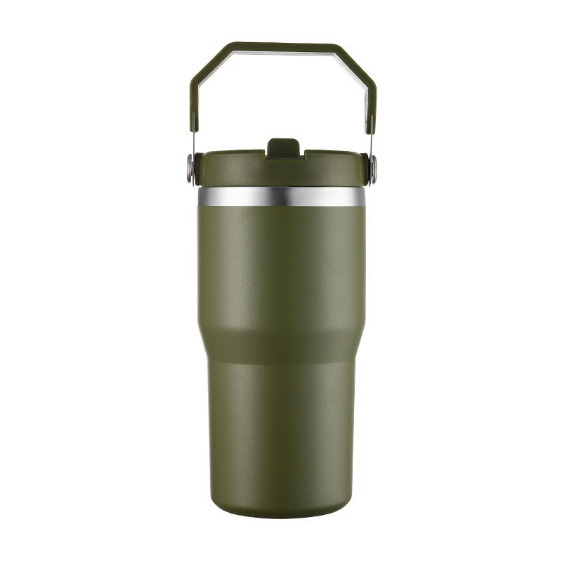 2026 Portable Cup Stainless Steel Car Cup Double Layer Vacuum Thermos Cup Cold Ice Ba Water Cup
