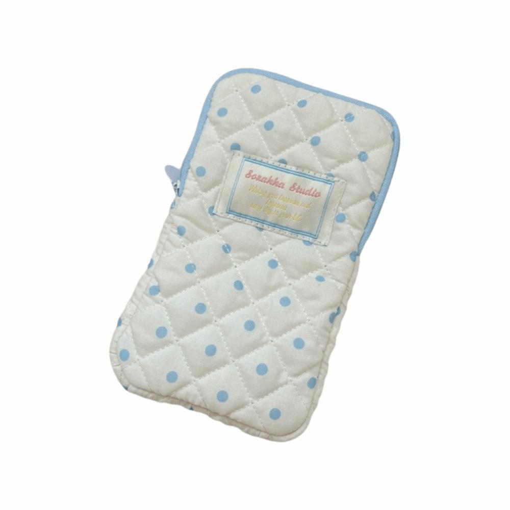 Cute Quilted Makeup Storage Bag Zipper Pencil Toiletry Organizer Stationery Storage