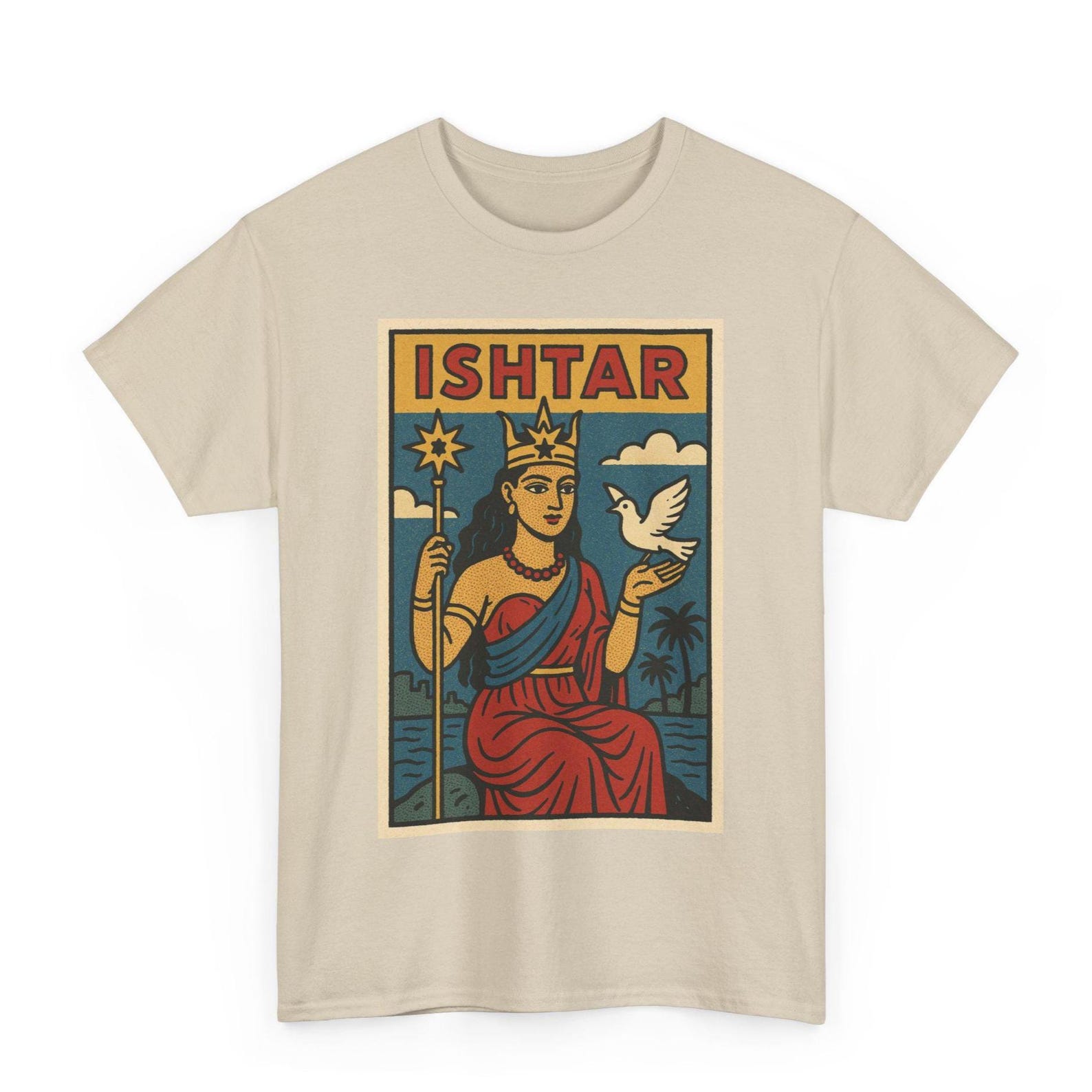 Ishtar T-Shirt: Retro Comic Mesopotamian Goddess Graphic Tee XL