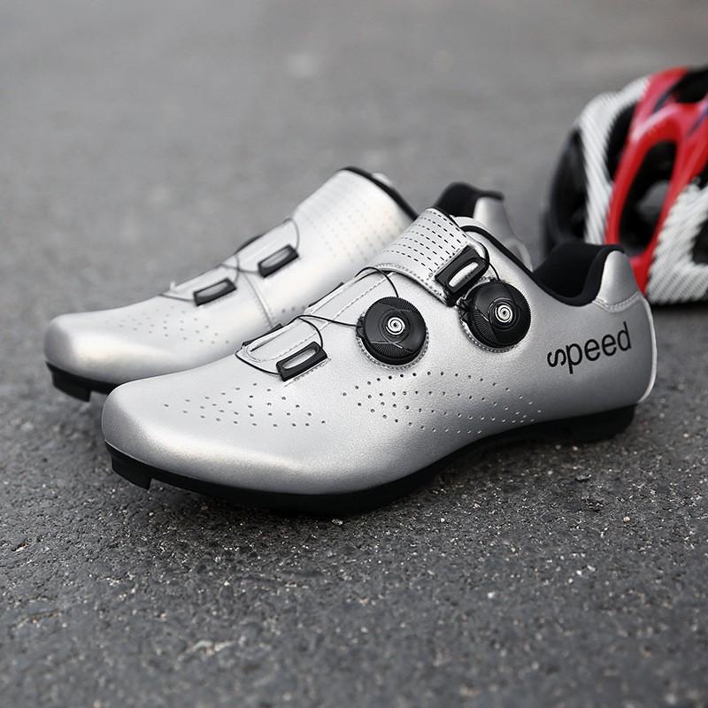 Zapatillas de Ciclismo Unisex con Sistema de Calas SPD/Click-in Dial Giratorio de Corte Bajo Transpirables Ligeras Montaña Carretera