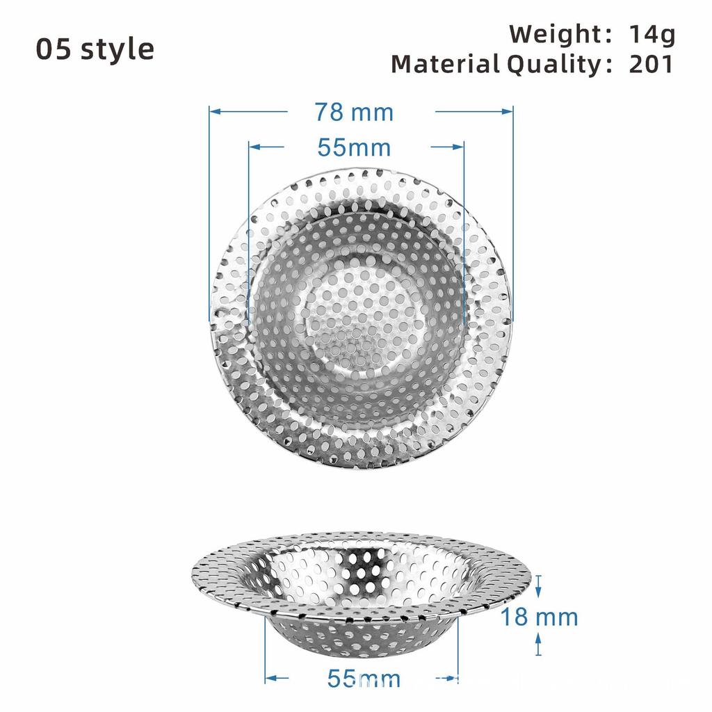 Kitchen Sink Filter Stainless Steel Sink Sewer Mesh Strainers Kitchen Tools Bathroom Floor Drains Hair Catcher Waste Plug Filter