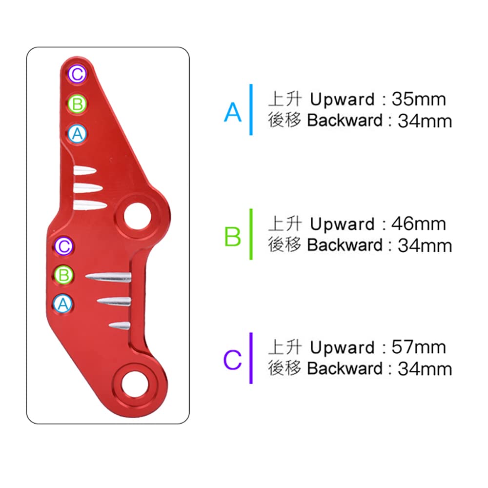LEDISHUN Step Up Bracket Z250SL Ninja 250SL NINJA250SL Step Offset Plate (Gold)