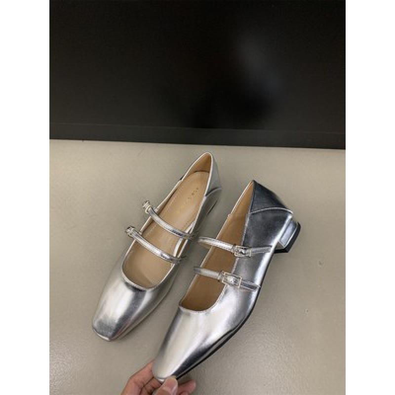 2025 Spring and Autumn New Design Sense French Retro Mary Jane Flats Single Shoes One Word with Buckle Women's Shoes