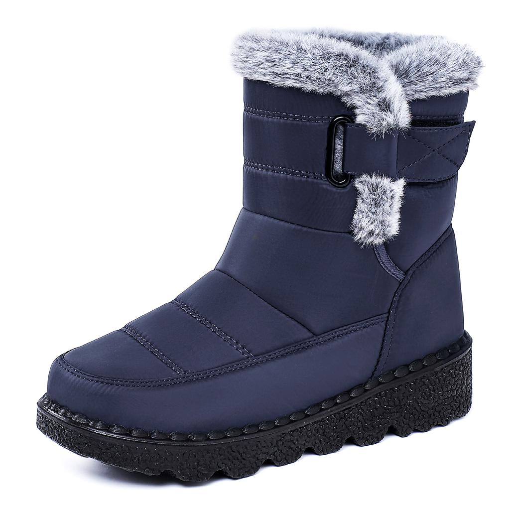 Shoes Women's shoes Snow boots Large size polyurethane cotton shoes Fleece thickened long cotton boots Cold-proof and warm women's boots