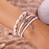 European American Fashion Bohemian Layered Beaded Bracelets Elastic Ethnic Bracelets for Women Female Bangle Bracelet
