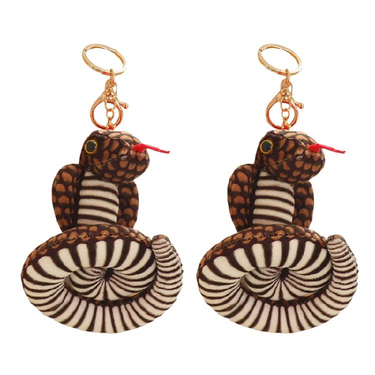 Handmade Lovely Snake Plush Keychain Charm Pendant Craft with Sturdy PP Cotton for Soft and Comfortable Feel Use
