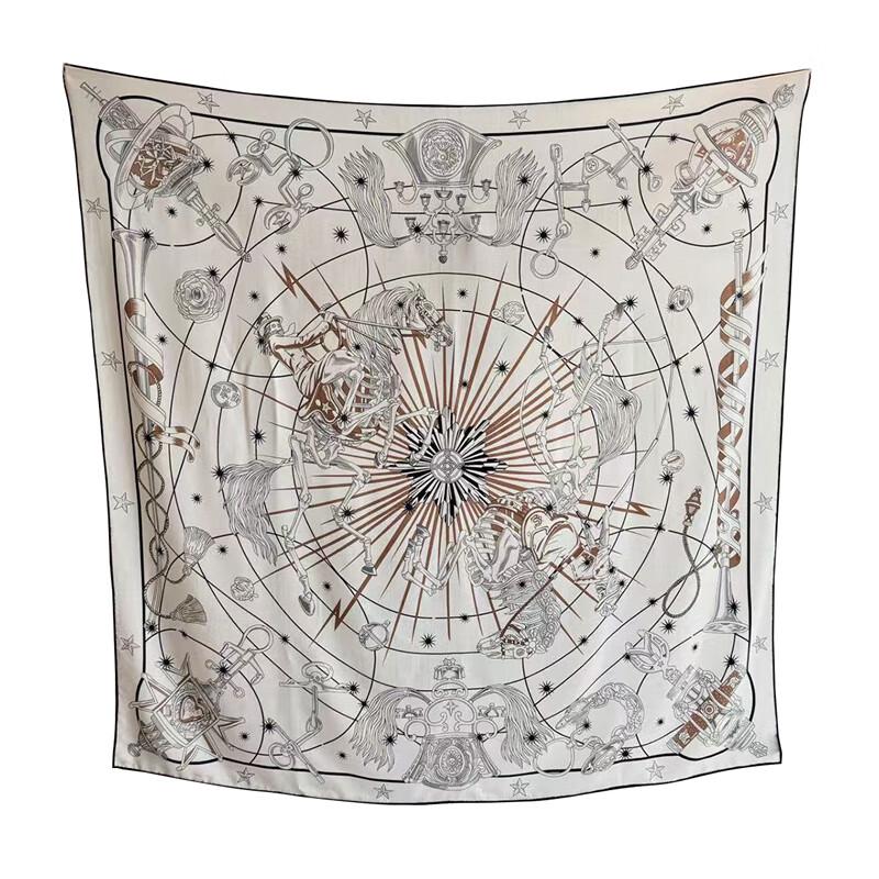 NINA SOLOR Starlight Chorus Silk Wool Large Square Scarf