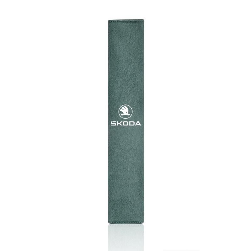 WBWO5 Car Seat Belt Pad Safety Strap Shoulder Cover Soft Mat Accessories For Skoda Yeti Kamiq Kodiaq Karoq Octavia Fabia Rapid Vrs Mk3