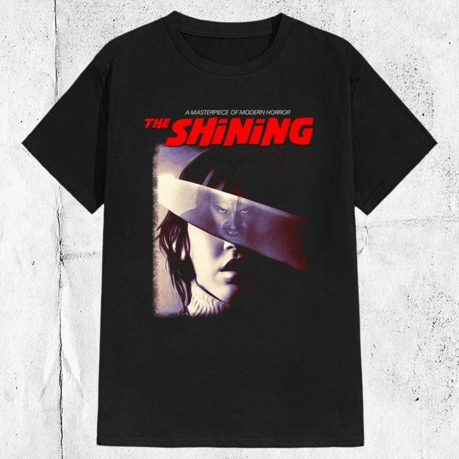 

The 1980s _Shining_ Movie-style Printed T-shirt Is A Casual, Sporty, Short-sleeved, Daily Wear Top with Patterns S чёрный