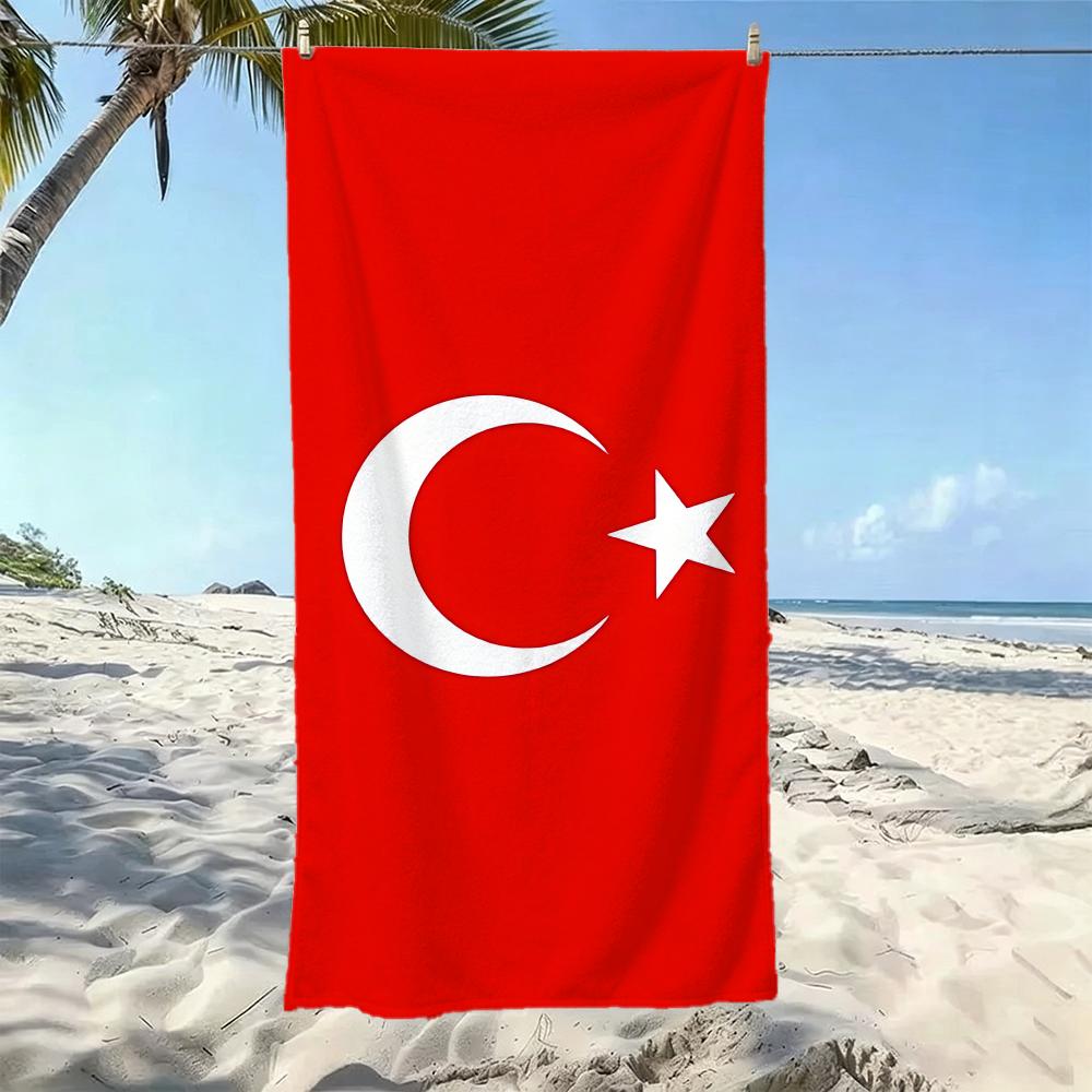 Flag T-Turkey Towel Five-Star Hotel Quality Eco-Friendly Ultra Soft Thick Towels & Beach Towels