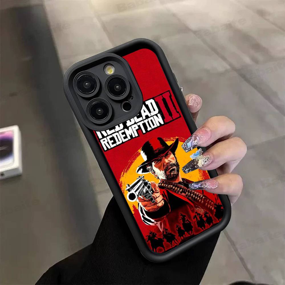 Red Dead Redemption RDR 2 Phone Case For iPhone 17 16 15 13 11 12 14 Pro Max Plus Silicone Cover Shell