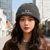 Knit Hat Women Autumn Winter Fashion Letter Embroidery Warm Beanie For Casual Wear
