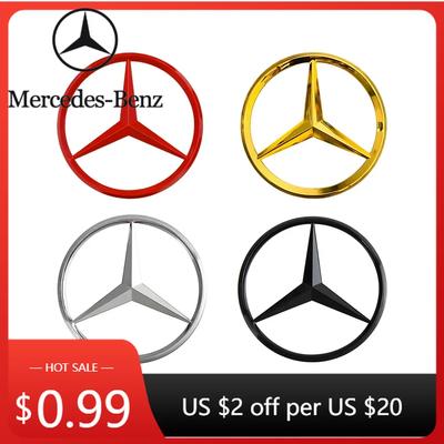 Samolepka na auto pro Benz 70mm 3D kovová stylingová odznáček na kapotu motoru Dekorativní samolepka pro Mercedes Benz E C G M S A B Třída W176 W204 W