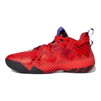 Harden Vol. 6 Vivid Red Monogram Men Sneakers Core-Black Team-Victory-Red HQ3884