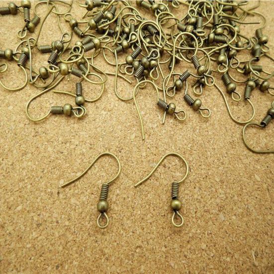 100Pcs/500Pcs Earring Hook Coil Ear Wires for DIY Jewelry Making Findings Repair