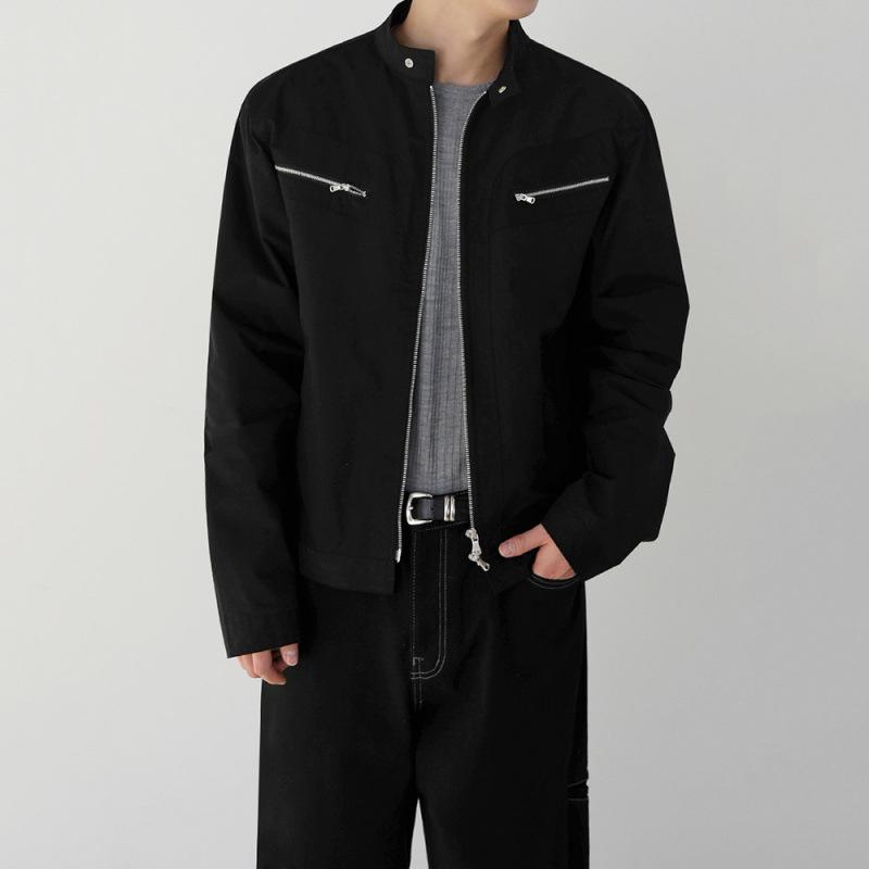 Stand Collar Jacket Men's Autumn and Winter Trendy Coat Korean Style Loose Design Top