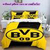 football Logo Pattern Bedding Quilt Set Quilt Cover Pillowcase Home Decoration Birthday Gift (1*duvet cover+ 2*pillowcase, without core)