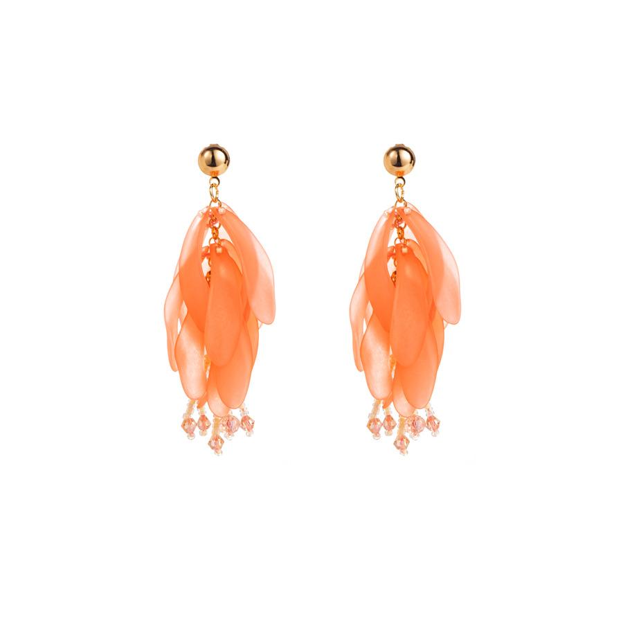 Earring - Creative and Fresh Floral Resin Long Flowing Tassel Earrings for Women, Unique and Sweet Earrings