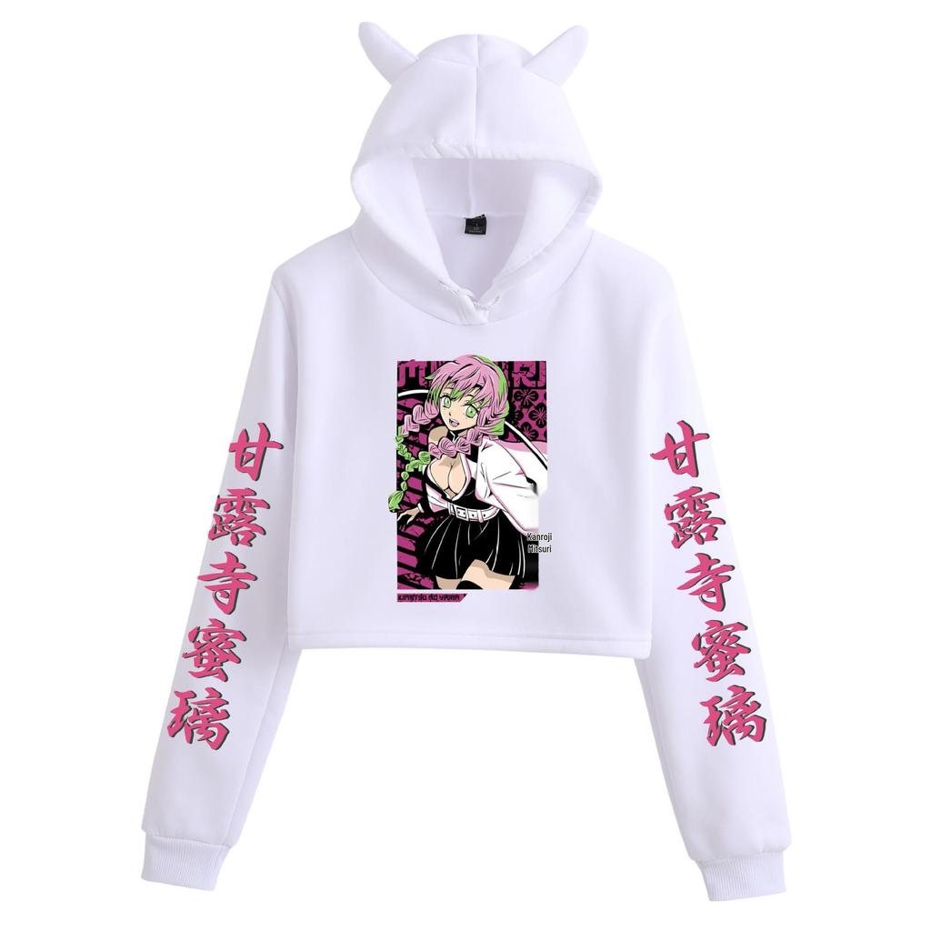Demon Slayer Cat Ear Anime Hoodie for Women