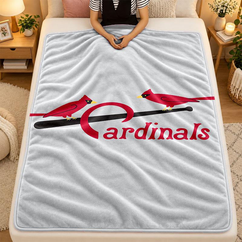 Flannel BlanketSt. Louis Cardinals Warm Soft Throw Blanket for Indoor Sofa Bed Living Room Use