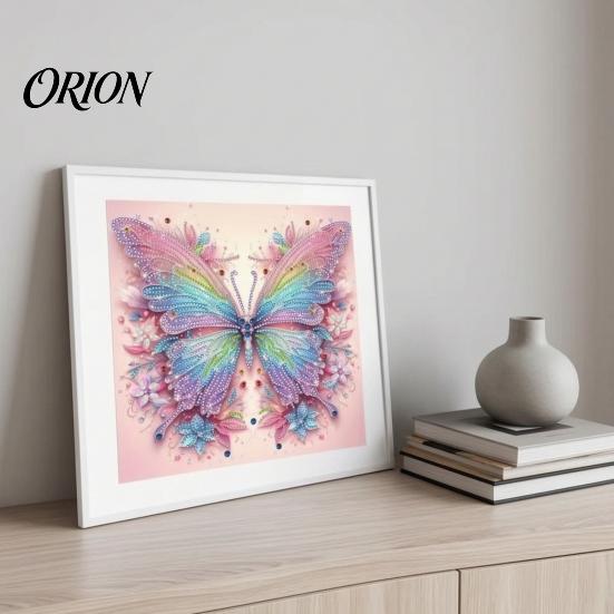 Kit de Manualidades de Arte con Diamantes Artificiales con Decoración de Relieve de Flores Retro, Kits de Perlas de Colibrí Pavo Real para Adultos, Manualidad de Pintura con Cuentas Brillantes 3D para Adultos, Hogar