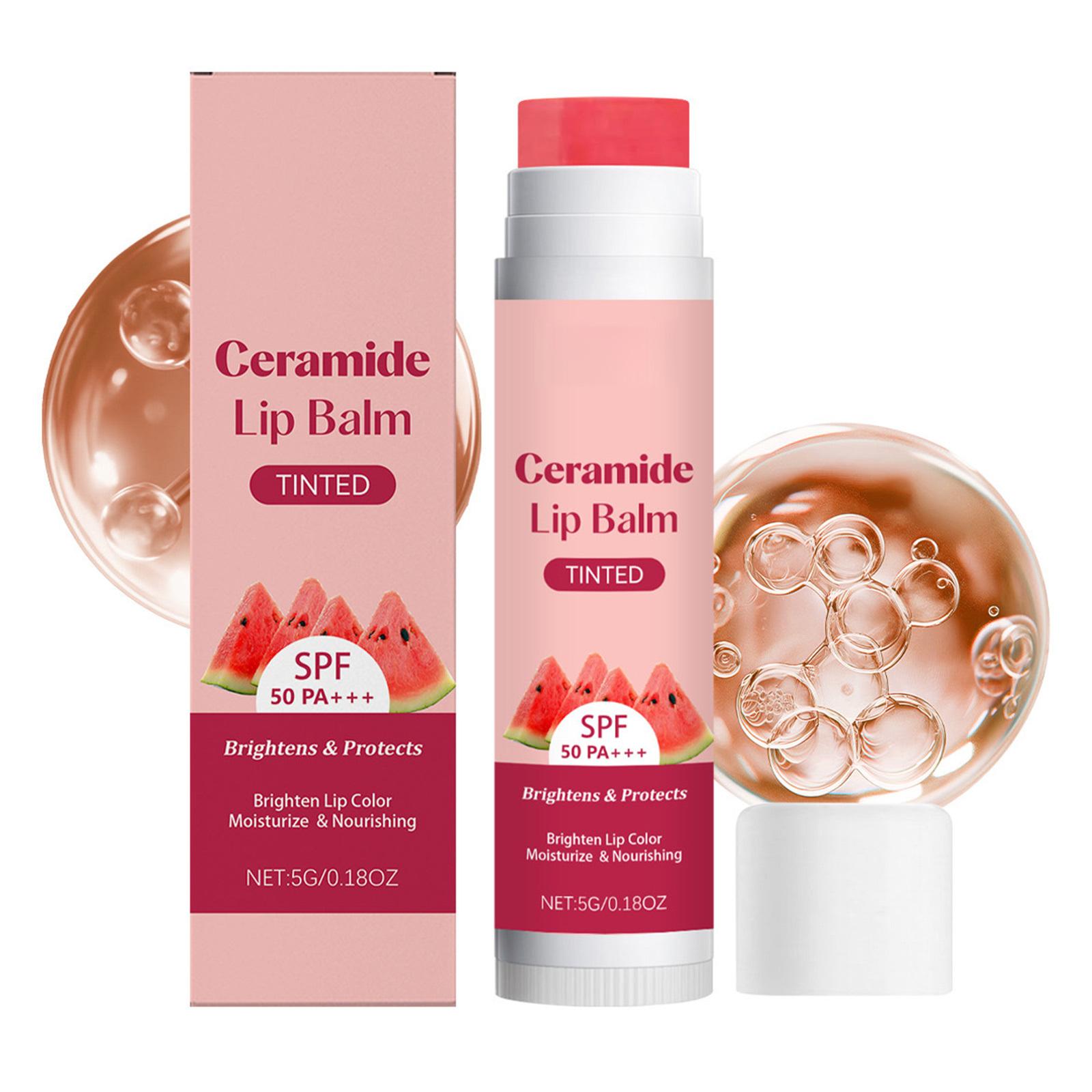 

Tinted Lip Moisturizer with Watermelon Scent – 1Pc Nourishing Lip Primer & Color for Everyday Wear One Size розовый